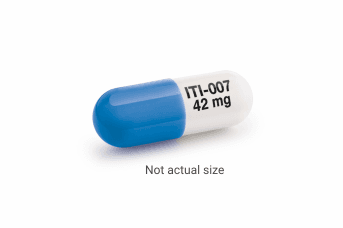 CAPLYTA® (lumateperone) 42 mg capsule - not actual size