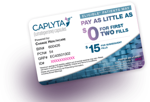 CAPLYTA® (lumateperone) savings card