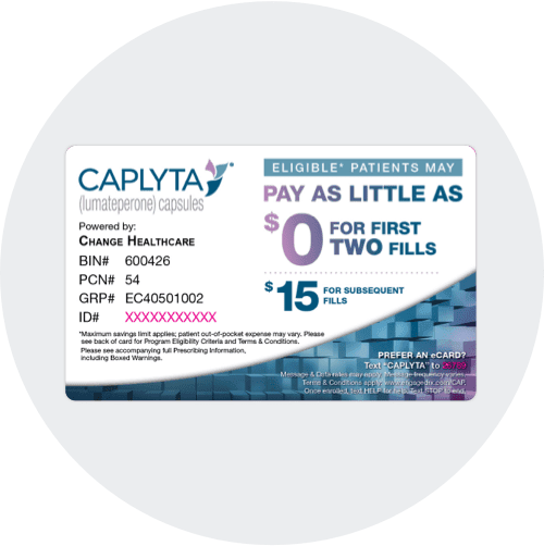 CAPLYTA® (lumateperone) savings card